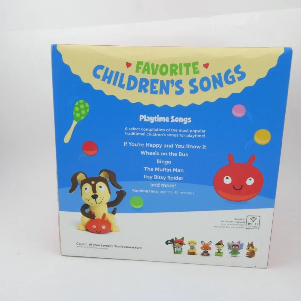 Tonies Tonebox Audio Player Starter Set for Kids 1+ Playtime Puppy -Sunset Red